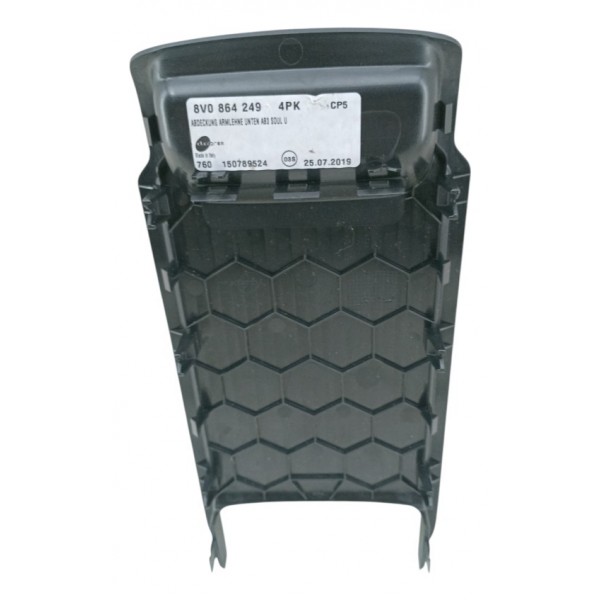 Acabamento Moldura Apoio Braço Central Audi A3 2014 2020 Cinza