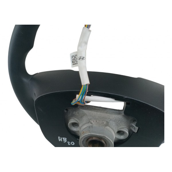 Volante Direção Com Comandos Hyundai Hb20 1.0 3cc 2023 2024 Cinza Com Preto