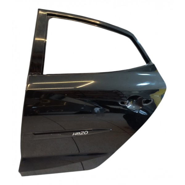 Porta Traseira Esquerda Hyundai Hb20 Sedan 2020 A 2022 Traseira Esquerdo Preto