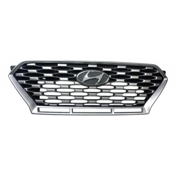 Grade Dianteira Hyundai Creta Friso Cromado 2021 A 2023 Cinza Fosco