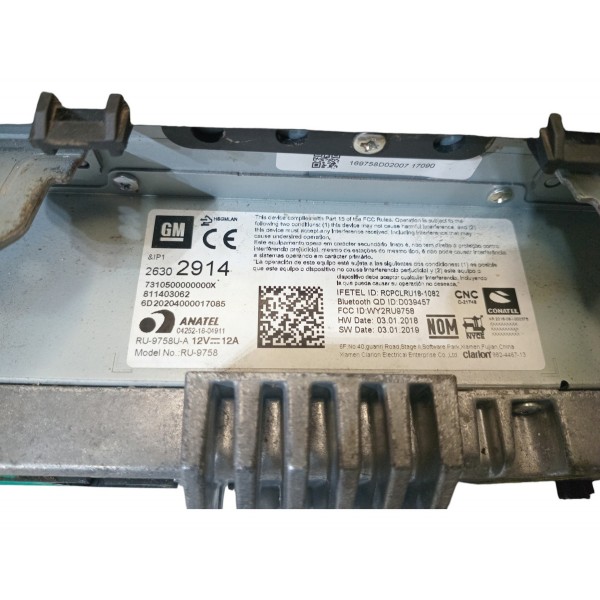 Multimídia Mylink Chevrolet Onix 2020 2022 Original Preto