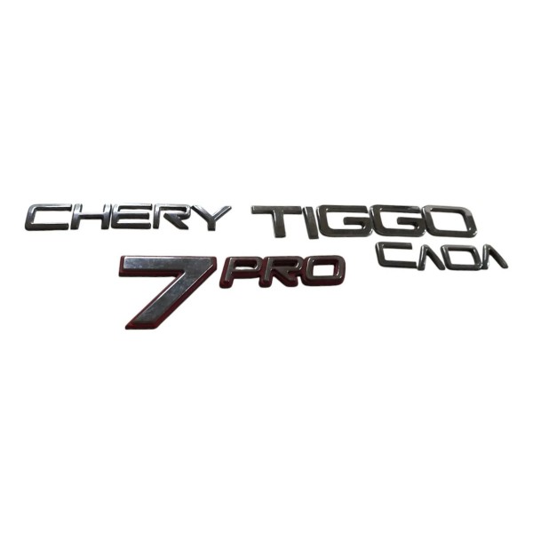 Emblema Letreiro Chery Tiggo 7 Pro 2022 2023 Prateado