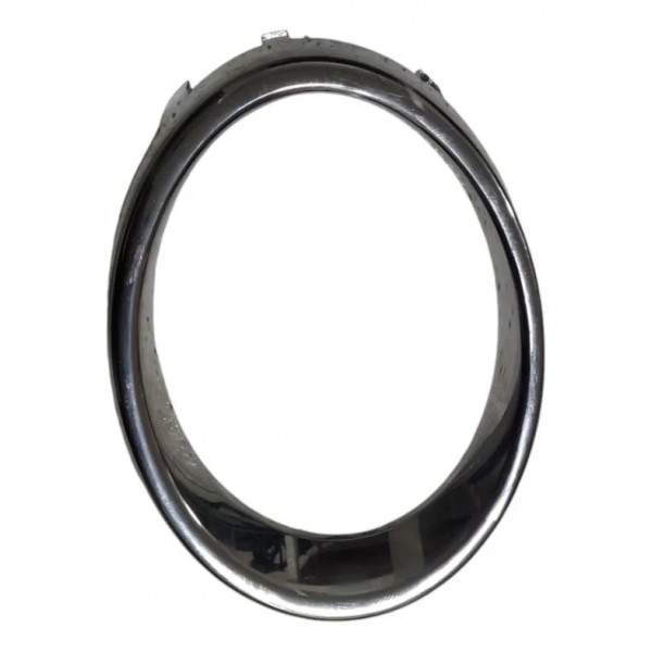 Anel Moldura Cromado Farol De Milha Le Vw Gol 2009 2013 Prateado Esquerdo