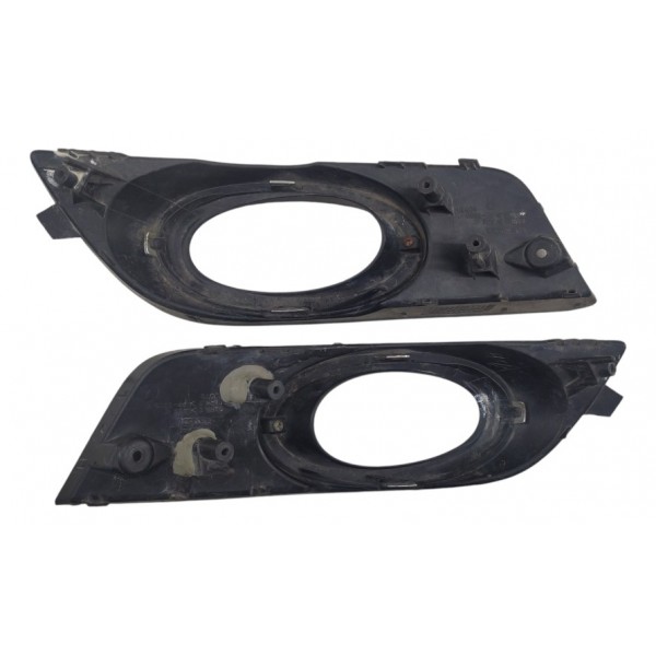 Par Moldura Farol De Milha Honda Civic 2010 2015 C Detalhe Preto Ambos Os Lados