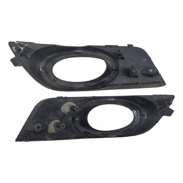 Par Moldura Farol De Milha Honda Civic 2010 2015 C Detalhe Preto Ambos Os Lados