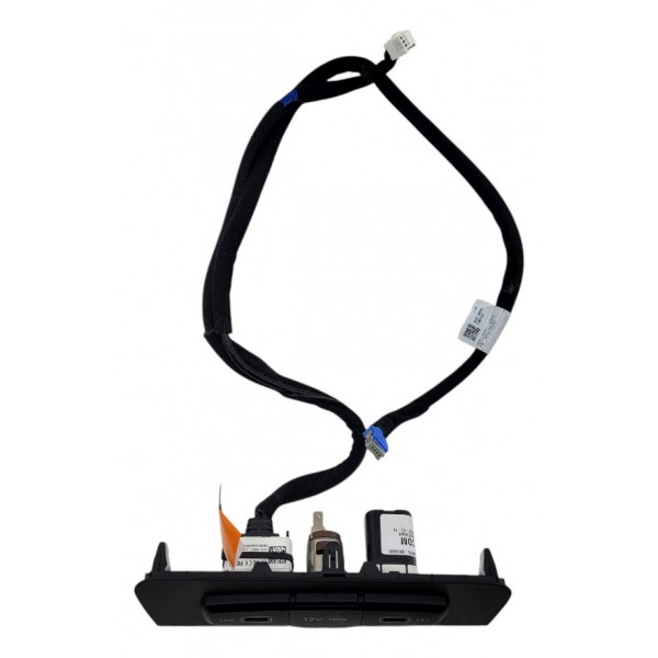 Moldura Com Tomadas 12v Hyundai Creta 2023 Completa Preto