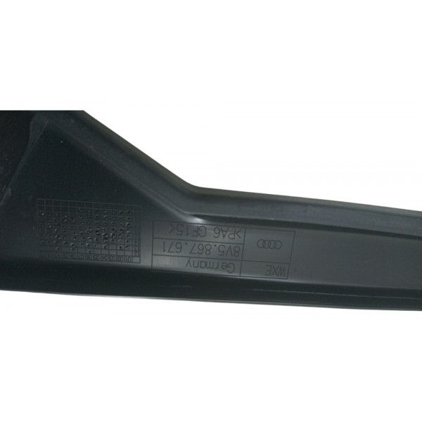 Pestana Canaleta Acabamento Traseira Le Audi A3 2014 2020 Preta